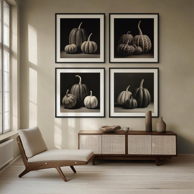 Black & White Botanical Pumpkins No. 4 — Fine Art Photograph Print | Unframed For Sale - Image 4 of 4