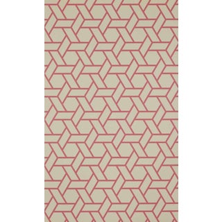 Manuel Canovas "Trellis Rouge" Wallpaper - 7 Rolls For Sale