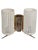 Vintage Enameled Glass, Brass and Nickel Two Light Wall Sconce For Sale - Image 4 of 11
