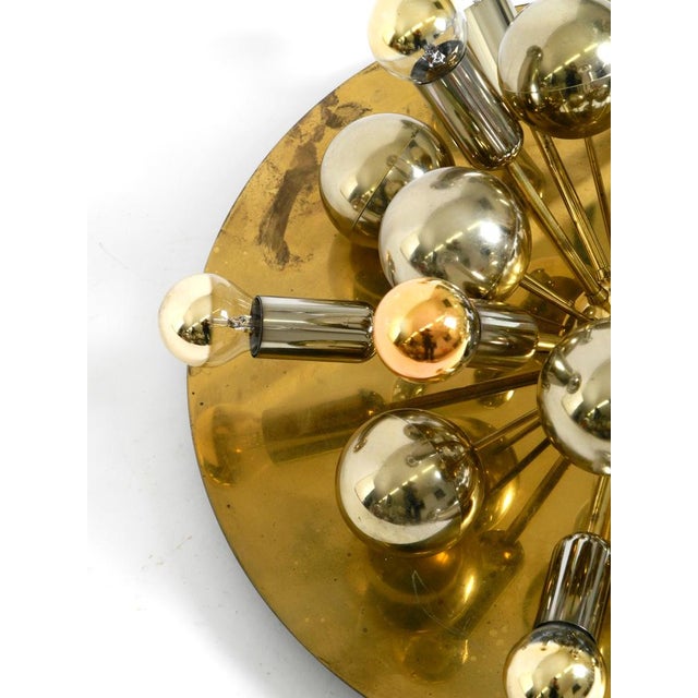 Large Space Age Sputnik Ceiling Lamp in Brass from Cosack Leuchten, 1970s For Sale - Image 10 of 18