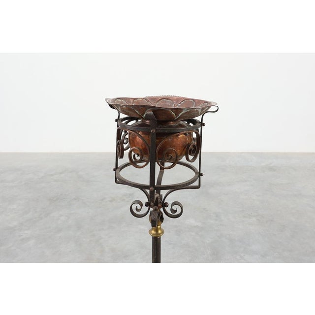 Art Nouveau Planter in Metal and Copper, France, 1920s For Sale - Image 3 of 12