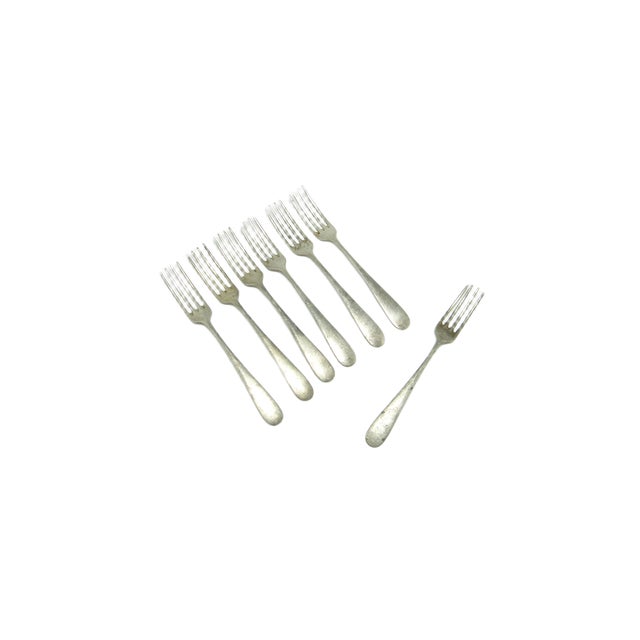 Postmodern Art Deco Forks from Hefra, Poland, 1960s, Set of 7 For Sale - Image 3 of 13