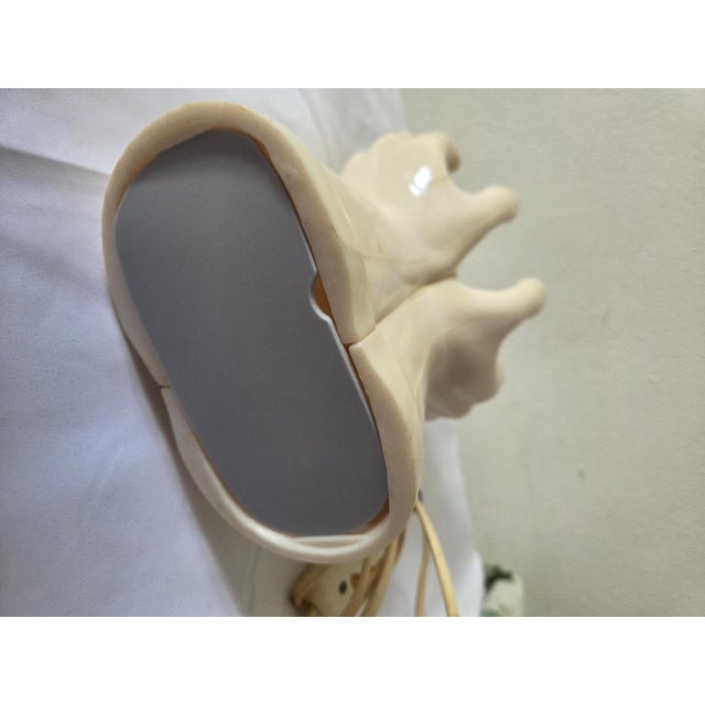 1980s Vintage Globe Wall Lamp in White Ceramic and Plastic, 1980s For Sale - Image 5 of 8