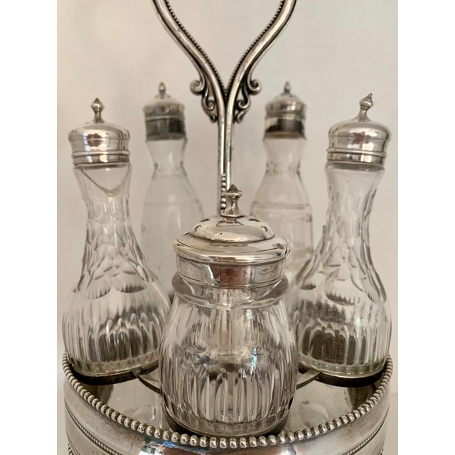 Silver Plate Grande Caster Cruet Set - Set of 11 Pieces For Sale - Image 9 of 10