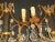C1920 French Art Deco Bronze W/ Cut Crystal Lyre Back Wall Sconces For Sale - Image 12 of 13