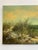 Bring a breath of coastal calm to your space with this vintage seascape oil painting, likely by Ben Hampton. Soft greens...