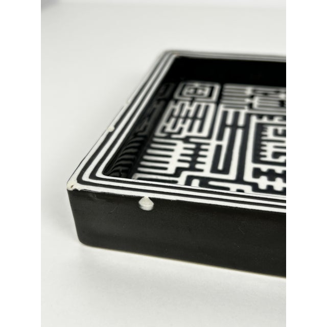 Black Domino Ashtray by Stig Lindberg for Gustavsberg, 1955 For Sale - Image 8 of 12