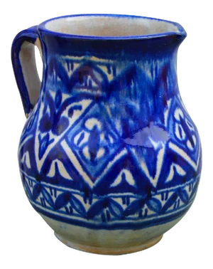 Blue Moroccan Ceramic Pitcher
