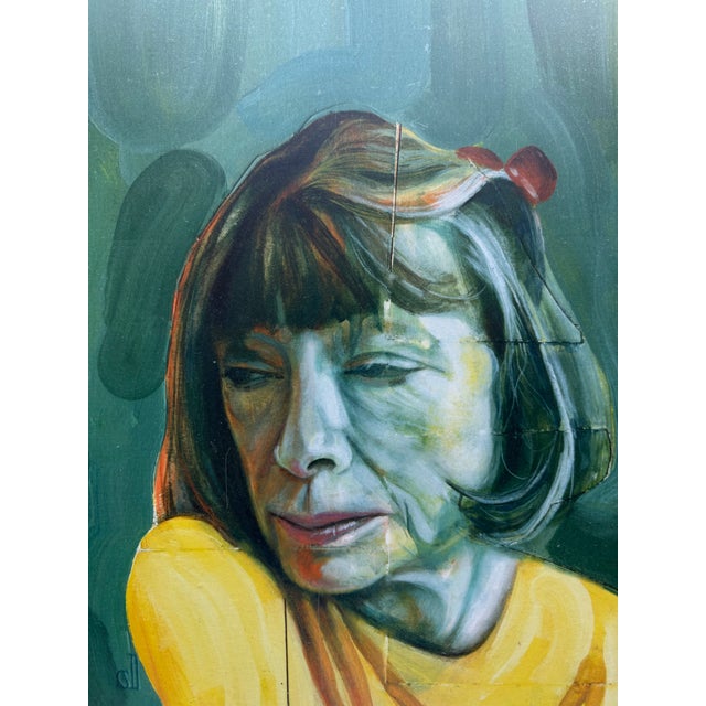 Contemporary Contemporary Joan Didion Repro Print in Plein Air Frame For Sale - Image 3 of 5