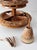 Brown Vintage Mid-Century Carved Wood Tiered Lazy Susan With Pineapple Finial For Sale - Image 8 of 17