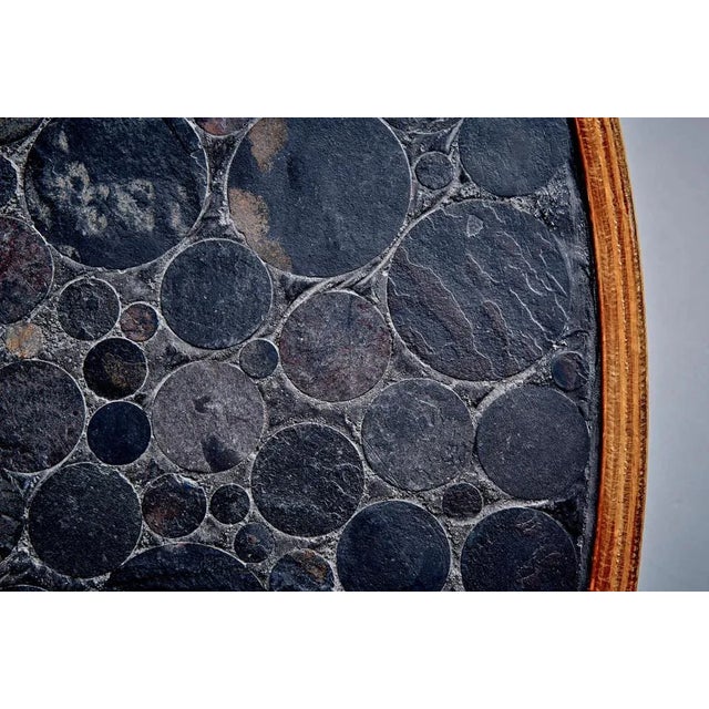 Coffee Table with Mosaic Stone Top attributed to Heinz Lilienthal, Germany, 1970s For Sale - Image 4 of 9