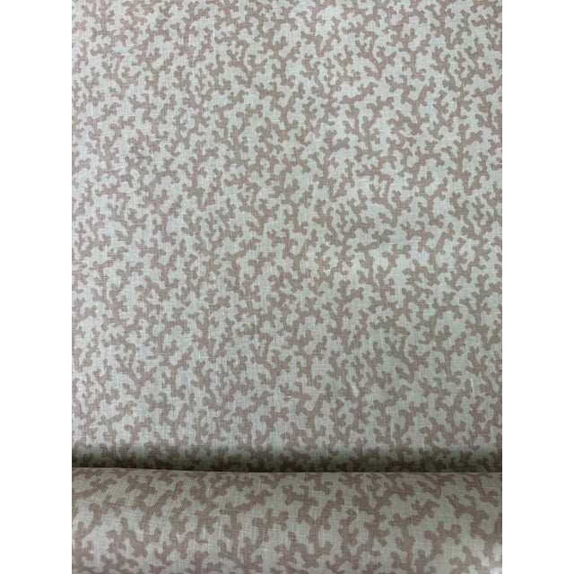 Traditional Schumacher X Veere Grenney Folly Fabric Linen 3 1/2 Yards in Temple Pink For Sale - Image 3 of 7