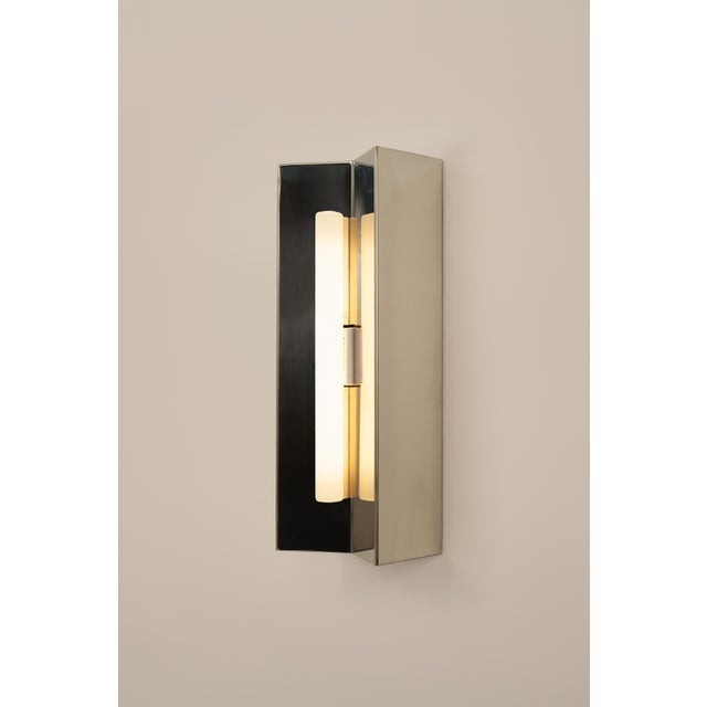 Small arrow stainless steel table lamp without diffuser by violaine d'harcourt dimensions: d 8,6 x w 14 x h 40 cm....