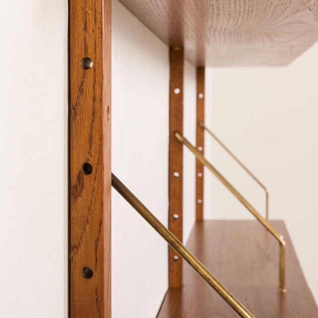 Mid-Century Danish Teak Wall Unit Is the style of P. Cadovius, 1960s, Set of 11 For Sale - Image 11 of 16