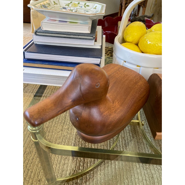 Vintage Wooden Duck Bookends- a Pair For Sale - Image 4 of 12