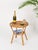 Wonderful Mid-Century two-tier round coffee table in curved bamboo, rattan and hand-woven wicker. This stylish organic...