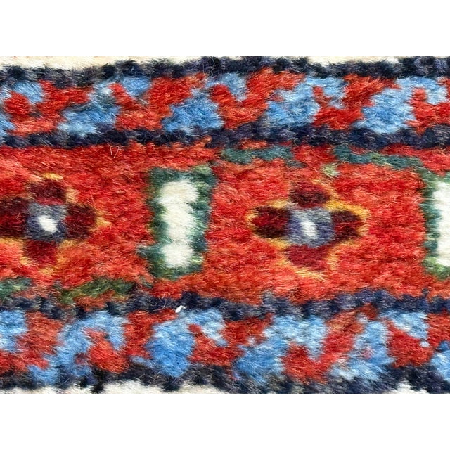 2ft 9in × 6ft 9in Handknotted Wool Runner, Vintage For Sale - Image 10 of 12