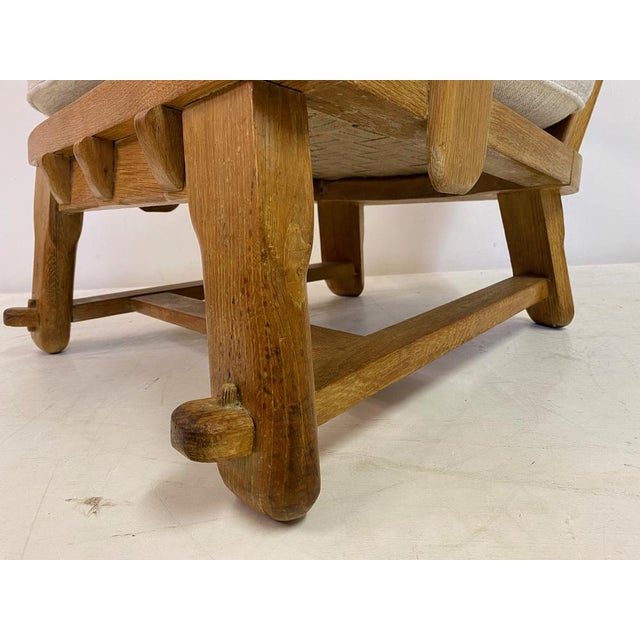 Dutch Brutalist Armchair in Oak, 1960s For Sale - Image 6 of 17