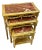 French Style Nesting Tables – Set of 3 Marble With Gold Leaf Details For Sale