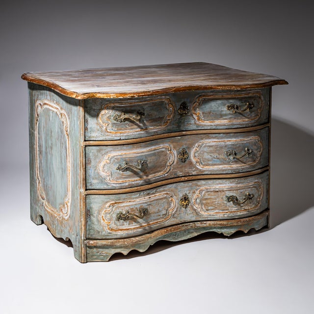 Antique Baroque Hand-Painted Commode, 1750s For Sale - Image 10 of 10