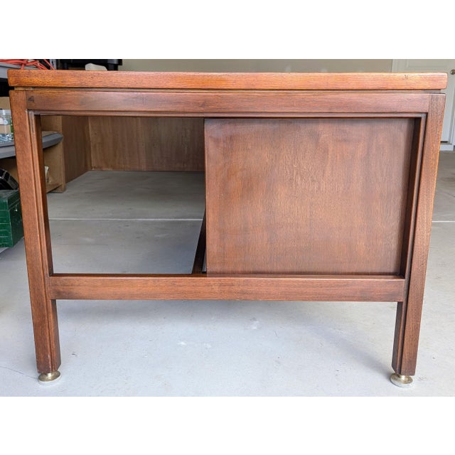 Jens Risom Mid 20th Century Jens Risom Walnut Executive Desk For Sale - Image 4 of 18