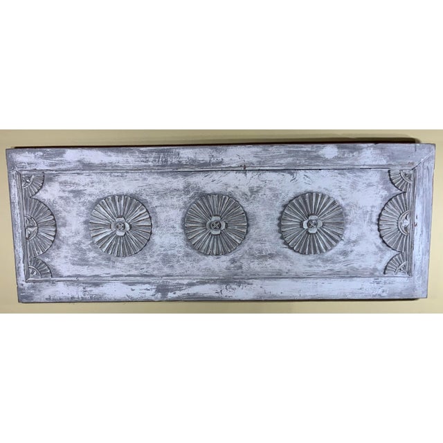 Vintage Hand-Carved Architectural Wood Wall Hanging For Sale - Image 9 of 12