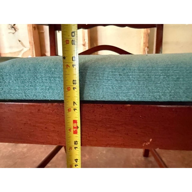 Vintage Georgian Chippendale Style Bowl Back High Ladder Back Dining Chairs. Set of 8 For Sale - Image 11 of 17