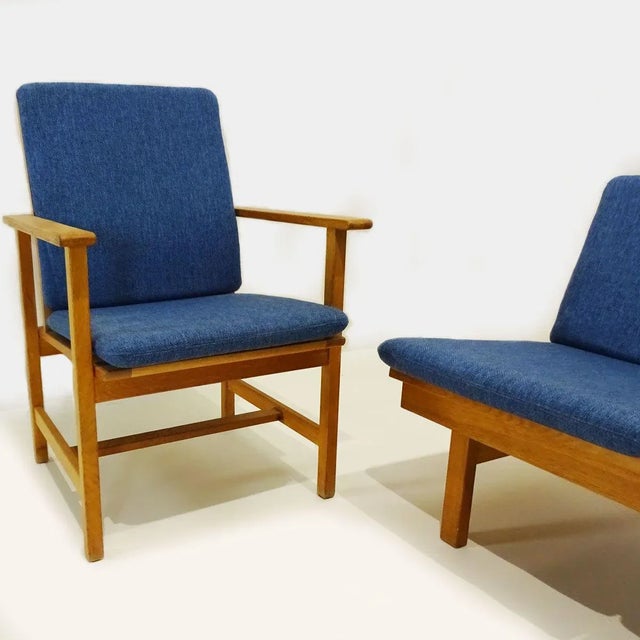 1960s 4-Seater Sofa and Lounge Chairs by Børge Mogensen for Fredericia, 1960s, Set of 3 For Sale - Image 5 of 11