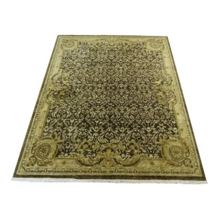100% Wool Brown & Earthtone Hand Woven Approx. 8x10 Rug For Sale