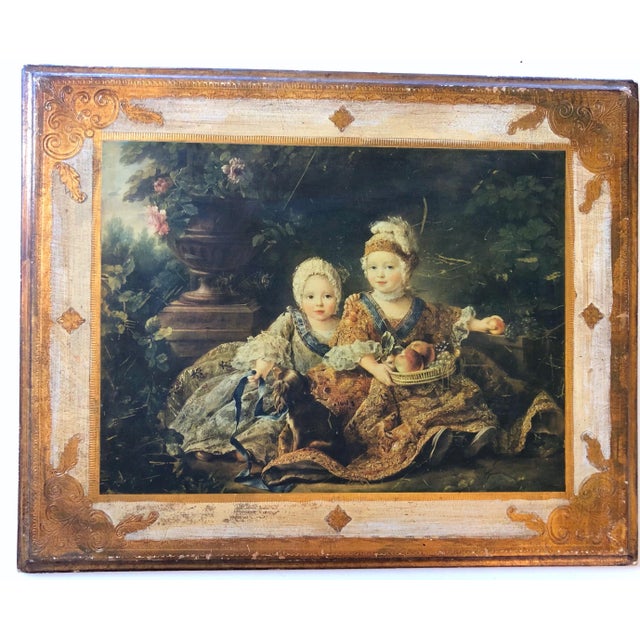 Florentine Framed Portrait of Two Girls For Sale In San Francisco - Image 6 of 6