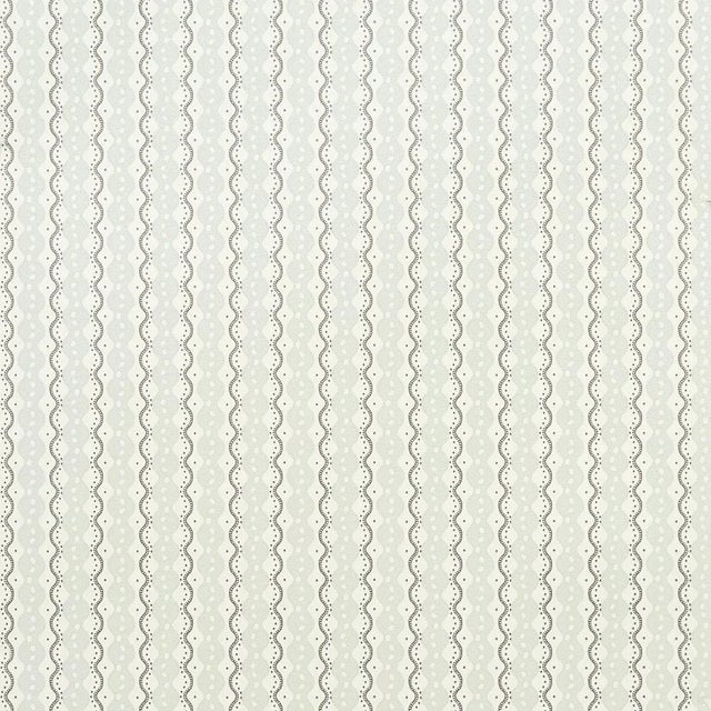 Schumacher x Neisha Crosland Centipede Stripe Wallpaper in Pumice For Sale