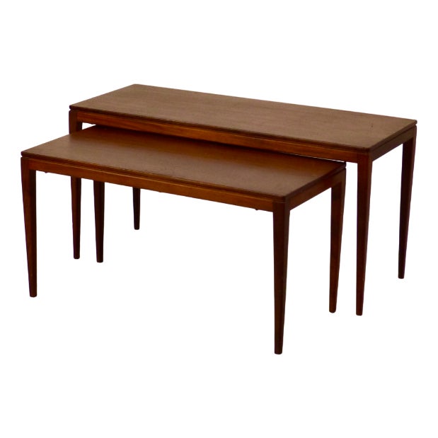 Mid-Century Modern Teak Nesting Tables, 1960s, Set of 2 For Sale