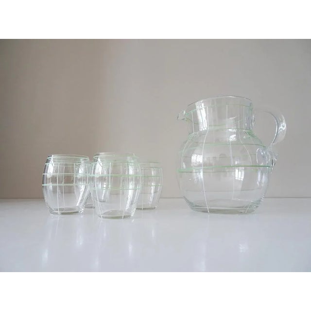 Water Jug ​​with Glasses, 1950s, Set of 5 For Sale - Image 11 of 11