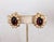 Hattie Carnegie Vintage 1950s Signed Hattie Carnegie Cabochon Faux-Garnet & Faux-Pearl Dangles Clip Earrings-2 Pieces For Sale - Image 4 of 7