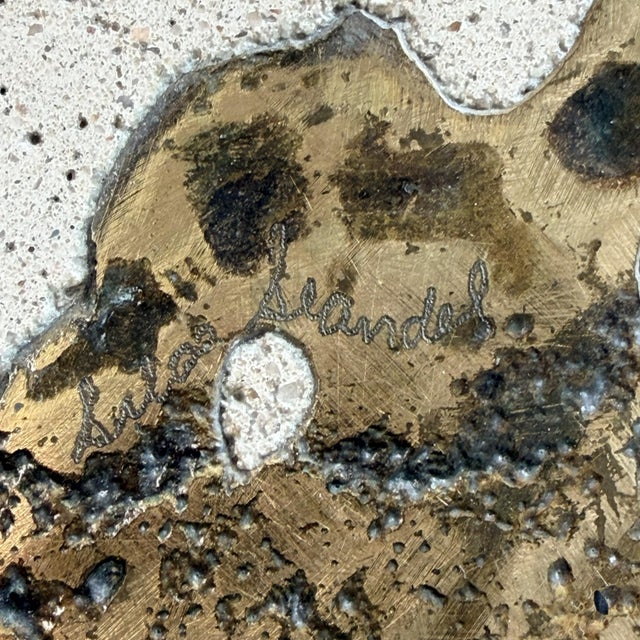 Late 20th Century Silas Seandel Signed "Terra" Cast Concrete and Bronze Coffee or Cocktail Table For Sale In New York - Image 6 of 14