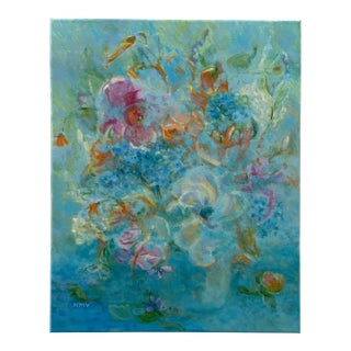 “Blue Note” Oil on Linen by Nancy M. Vignola For Sale
