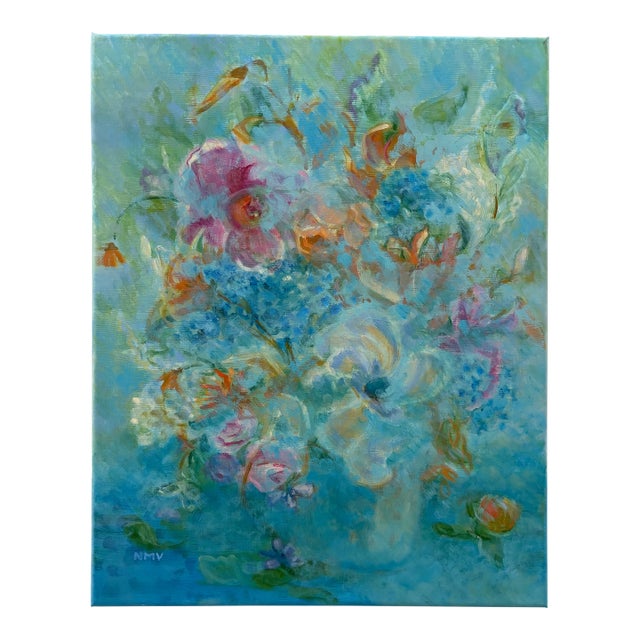 “Blue Note” Oil on Linen by Nancy M. Vignola - For Sale