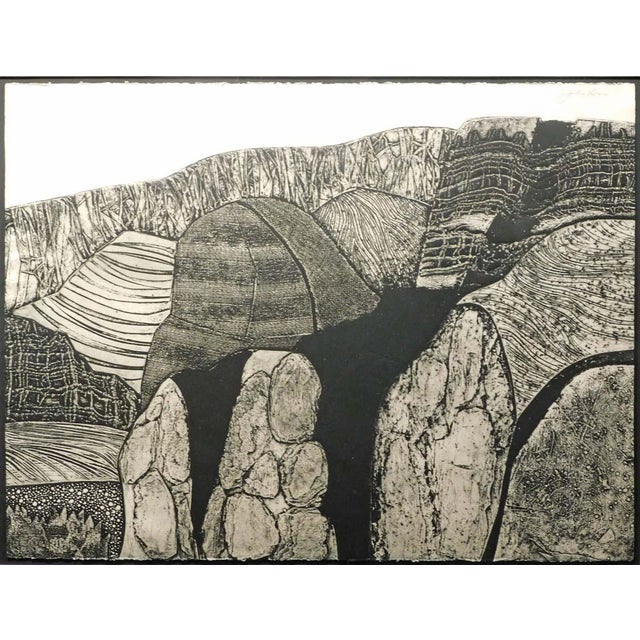 "Escarpment" by John Ross Each is hand signed, titled and numbered by the artist Limited Edition Collagraphs on Beige...