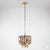 This Murano glass and metal chandelier, attributed to Gino Vistosi and dating to the 1960s, features hand-blown iridescent...