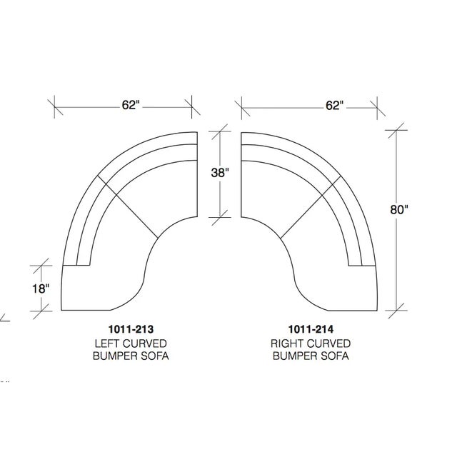 Thayer Coggin “Radius” Red Sectional & Ottoman For Sale In New York - Image 6 of 10