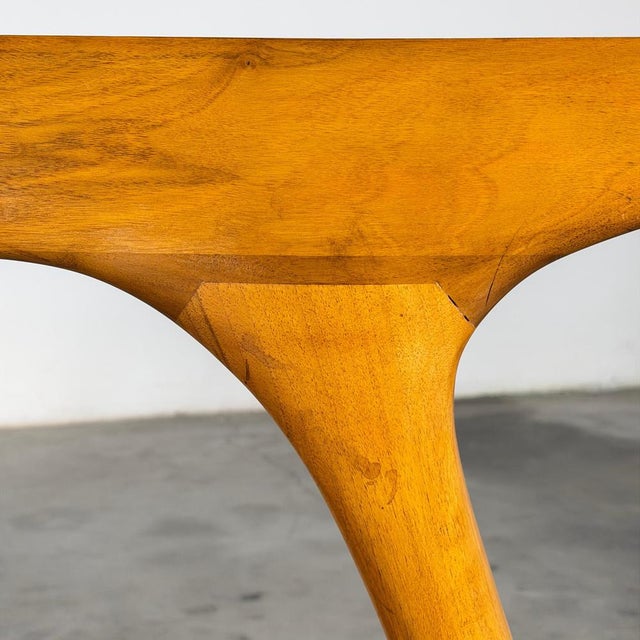 Wood Sculptural Writing Desk in Walnut by Carlo De Carli, Italy, 1950s For Sale - Image 7 of 18