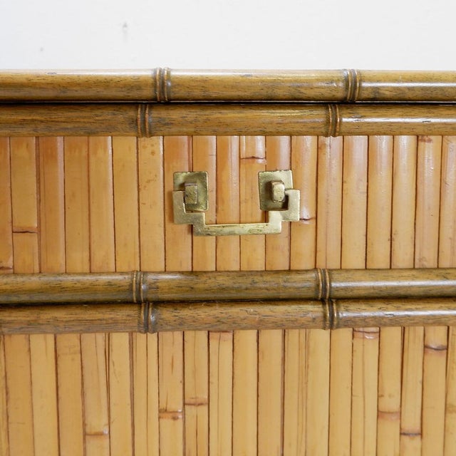 Beige Vintage Bamboo Buffet, 1960s For Sale - Image 8 of 17