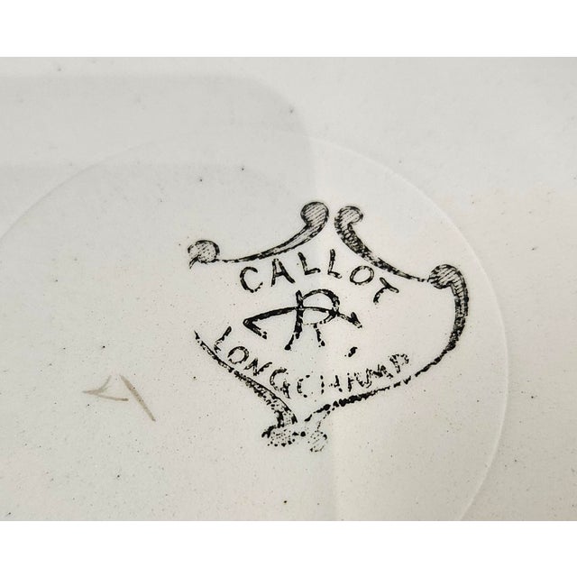 French Faience Plates Model "Callot" Longchamp Circa 1920. Inspired by Jacques Callot Jacques Callot (French c.?1592 –...