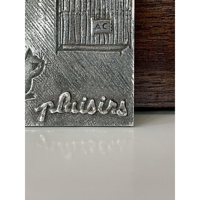 French Silvered Bronze Paperweight Line Vautrin For Sale - Image 9 of 13