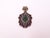 Black Ottoman 925 Sterling Silver Pendant in Cubic Zirconia, Emerald Root and Ruby R​root, 2000s, Italy For Sale - Image 8 of 18