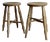 Pair of Antique English Pine Stools For Sale