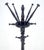 Solid Mahogany Turned Wood Tripod Base Coat Rack c1940s MINT For Sale - Image 6 of 12
