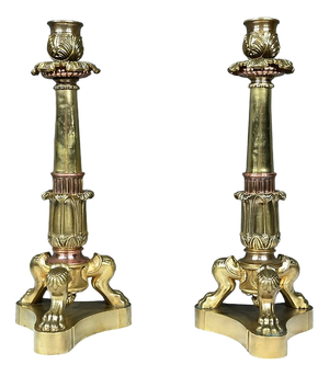 Bronze Candlesticks, Set of 2