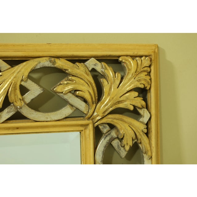 Approx: 20 Years Old Beveled Glass Nice Pierced Frame Condition: Excellent Original Finish & Condition Size: 34.5 x 46.5