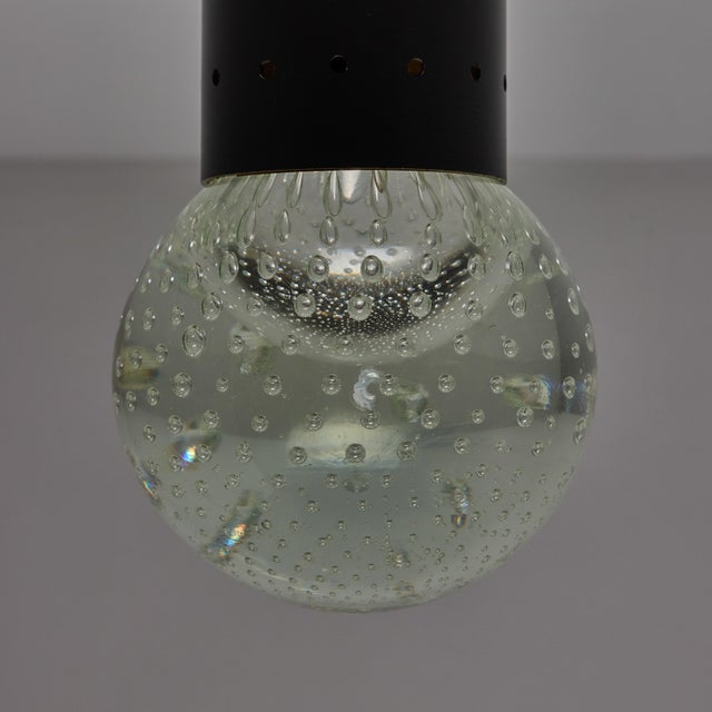 1960s Gino Sarfatti Seguso Bubble Glass Wall or Ceiling Lamp for Arteluce For Sale - Image 16 of 18